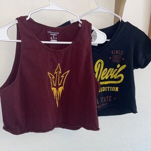 6/$19🦋 Arizona State University Crop top bundle